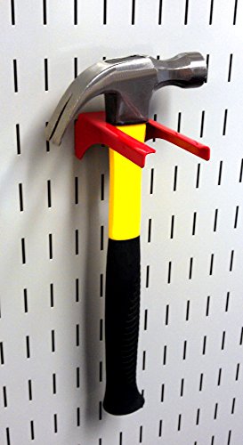 Image of Wall Control KT-200-DLX R Slotted Storage Panel Deluxe Hook Kit, Red