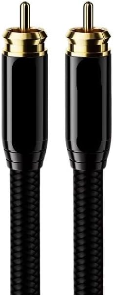 Digital Audio Coaxial Cable 75Ω high end R/CA to R/CA Male Stereo HiFi Subwoofer Cable(0.5m)