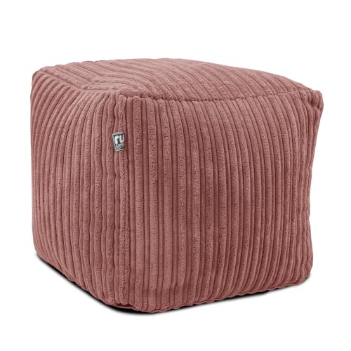 rucomfy Beanbags Corduroy Cube Footstool Bean Bag. Home Decor Accessories for Living...