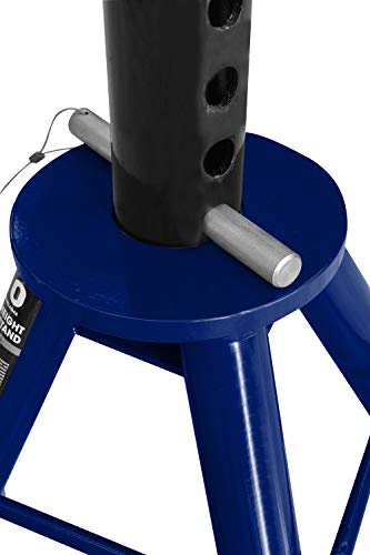 Tce 10 Ton (20,000 Lb) Capacity Heavy Duty Steel Jack Stands, Low Profile, 2 Pack, T70070, Blue #TOP3