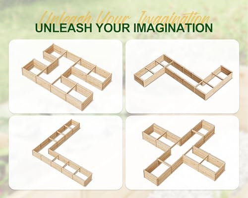 AMERLIFE-U-Shaped-Raised-Garden-Bed-75Wx6Dx16H-Free-Combination-Outdoor-Wooden-Raised-Garden-Bed-Planter-with-196-Depth-Planter-Box AMERLIFE U Shaped Raised Garden Bed 75Wx6Dx16H Free Combination Outdoor Wooden Raised Garden Bed Planter with 196 Depth Planter Box