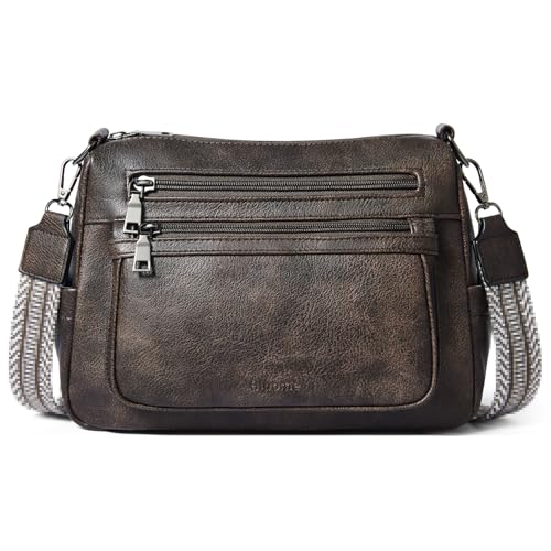 Image of Bluome Crossbody Purses for Women, Medium Large Faux Leather Crossbody Bags Lightweight Sling Bag Shoulder Handbags