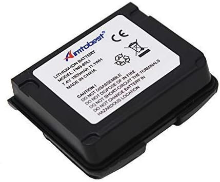 FNB-80Li FNB-58Li 1500mAh Li-ion Battery Compatible for Vertex Radio VX-5R VX-6R VX-7R VXA-700 VXA-710 HX460S HX470S HX471 HX471S SBR-40Li (2 Pack)