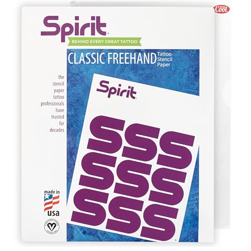 Spirit Papel de transferência de tatuagem à mão livre 25ct