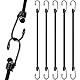 SEPGLITTER 5 Stück Spanngummi mit Haken, Gepäckspanner Expander Gummispanner mit Haken 100 cm für Camping Wandern Zelte Planen LKWs Boote