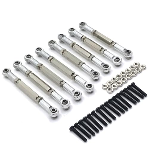 RC���f���p�[�c For WPL For C14 C24 B14 B24 For HengLong For FeiYu For JJRC ���� 8 ���߉\�ȃ^�C���b�h Rc �J�[�A�b�v�O���[�h�p�[�c�A�N�Z�T���[(Silver)