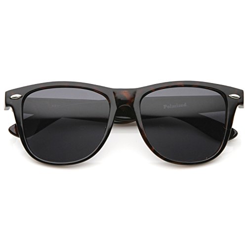 zeroUV Large Oversize Classic Dark Tinted Lens Horn Rimmed Sunglasses 55mm