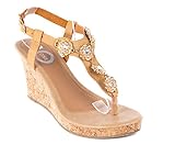 ONE Women Open Toes Platform Wedge Slip-On Summer Sandals