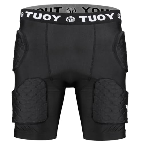 TIAXU TIAXU Men's Football Girdles Padded with Pads Hip Thigh Butt Tailbone Protector Youth Adult Athletic Protective for Rugby Baseball Skate Ski Hockey Cycling