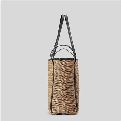 Sac de plage tressé de grande capacité style décontracté - 4