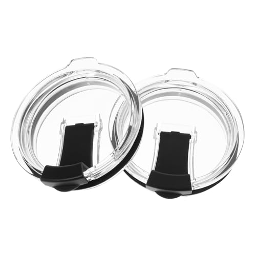 DECHOUS Replacement Lids for Tumblers Leakproof Cup Lid 20 Oz Cup Black 2 Pack Set