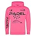 ZENA Felpa Padel con Cappuccio Smash, Abbigliamento Padel Uomo e Donna, Tasca a Marsupio, Felpata internamente, Colore Fuxia Fluorescente, Taglia XXL