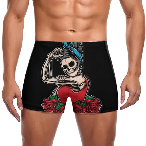 Short de bain crâne rock homme pour les vacances à la plage