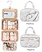 MONSTINA Toiletry Bag, Large Toiletry Bag for women Travel Bag with Hanging Hook Waterproof Makeup Cosmetic Bag Toiletry Bag for Bathroom Shower(Marble White)