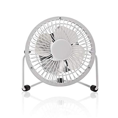 Mini ventilateur en métal Nedis rafraîchissement discret pour bureau