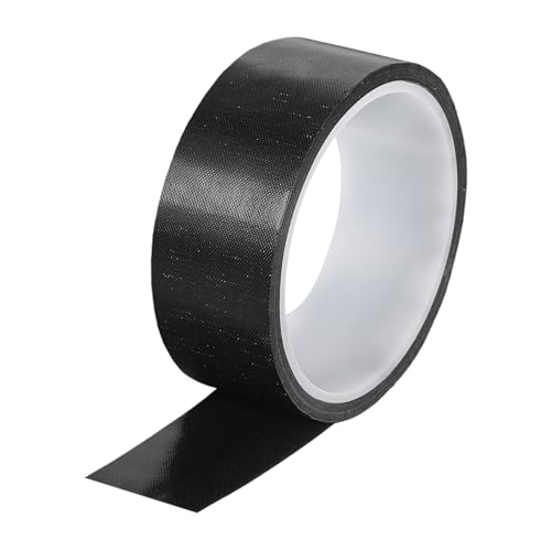 Image of MECCANIXITY High Temperature Tape 35mm PTFE Coated Fabric Tape Heat Resistant Tape for Vacuum Sealers Adhesive Tape 10m /33ft Black 0.13mm Thickness