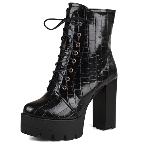 Bottines plateforme femme Asterisco à talon bloc haut pour sublimer vos tenues urbaines