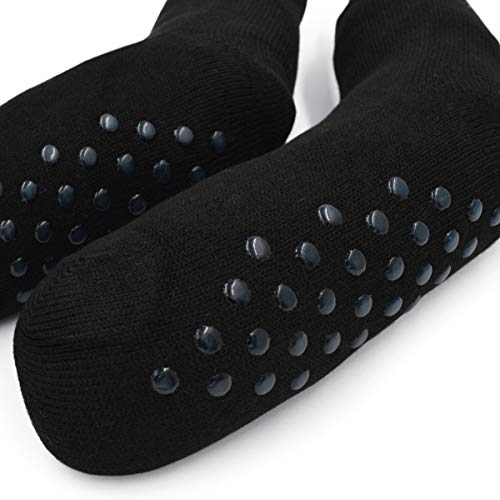 TrendsBlue Men's Extra Thick Plain Solid Non-Skid Thermal Fleece-lined Knitted Winter Socks4