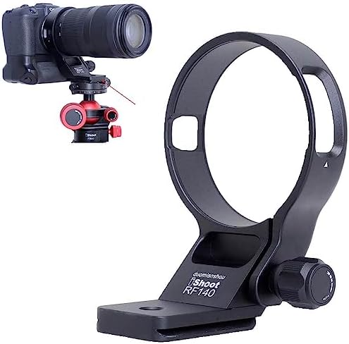 iShoot Metal Tripod Mount Ring Lens Collar Compatible with Canon RF 100-400mm f/5.6-8 is USM, Lens Support Holder Bracket Bottom is Arca-Swiss Fit Quick Release Plate Dovetail Groove