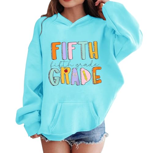 Girl's Preppy Letter Graphic Pullover Sweatshirts Cute Bow Slogan Crew Neck Loose Casual Top Back to School T Shirt2