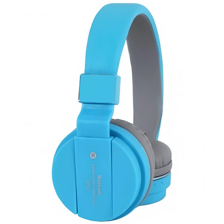 Image of HS12 Wireless Bluetooth Over-Ear Headphone, Multicolor | Mic with Music and Calling Controls, Adjustable Pads for Small and Big Head, FM /SD Card, Sports