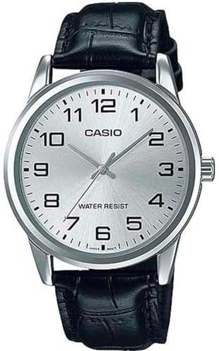 Casio Men's Watch - MTP-V001L-7BUDF White Dial, Black Band