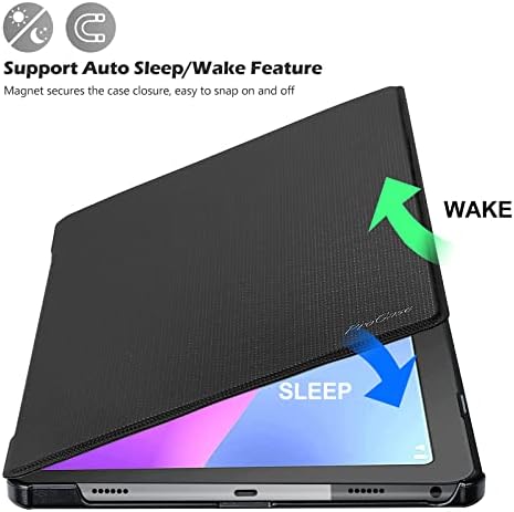 ProCase for Lenovo Tab M10 Plus 2022 3rd Gen 10.6 Inch, Shockproof Stand Folio Case Black