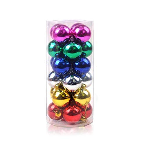 Ectkuee 24Pcs Boules de Noël décoration Ornements pour Arbre de Noël Boule, Multicolore, 4cm