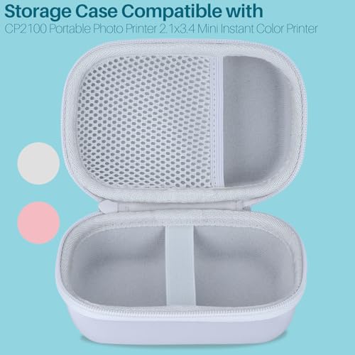 Image of Lebakort Storage Case Compatible with CP2100 Portable Photo Printer 2.1x3.4 Mini Instant Color Printer (Blush Pink Case)