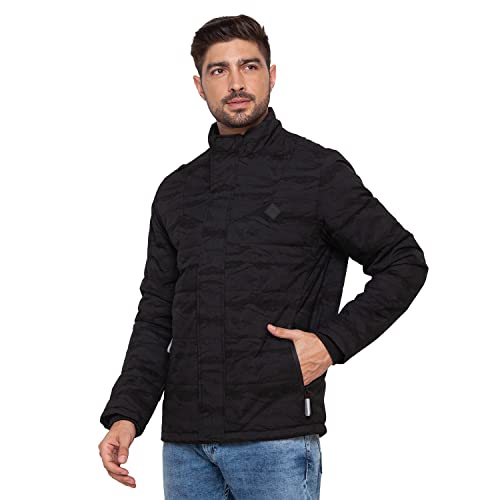 Image of Spykar Jet Cotton Standard Length Full Sleeve Casual Jacket For Men