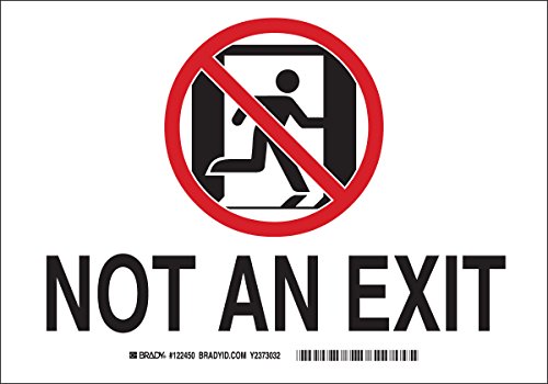 Signalisation pas de sortie Brady picto 122450 pour gestion des flux en entreprise