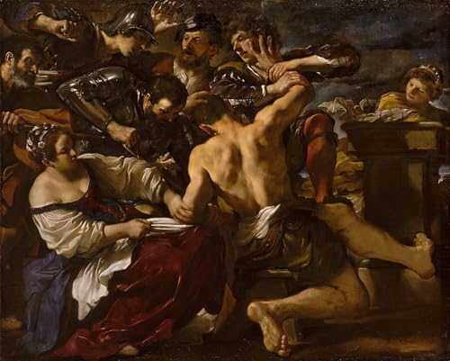 Póster de Lienzo Sansone de Guercino para Renovar las Paredes de un Dormitorio Elegante