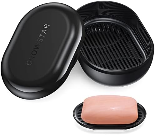 Soap Holder, Travel Soap Container, Portable Soap Dish with Lid, Leakproof Soap Dishes for Bar Soap with Cover, Plastic Soap Bar Holder, Best for Camping, Outdoor, Bathroom, Hiking Traveling