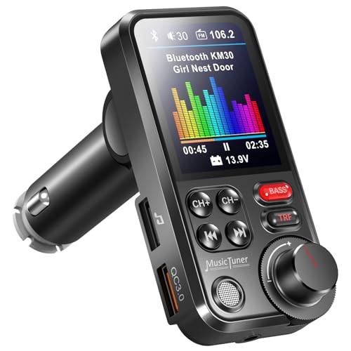 HUNDRUP(R) FMgX~b^[ BT93 Bluetooth5.0 7EQݒ\ QC3.0}[d USB ×2 1.8C`J[XN[ /ቹDIY USB×2 nYt[ʘb AUXLڑ USB 