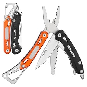 ValueMax Multi-Purpose Tang, Mini Multi-Purpose Mes, 9 in 1 Multi-Tool, Multifunctioneel Gereedschap met Tang, Mes, Kampeer Accessoires, Reparatie Multi-Tool, Multi-Tool voor Wandelen