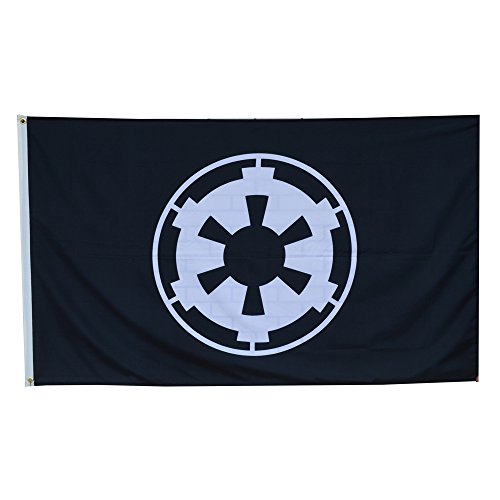 Bandeira de Paisagem Preta Grande Império Galático da Fyon 91,44 cm x 1,52 m
