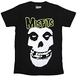 Rock Off officially licensed products Men's Misfits Skull & Logo T-Shirt X-Large Black