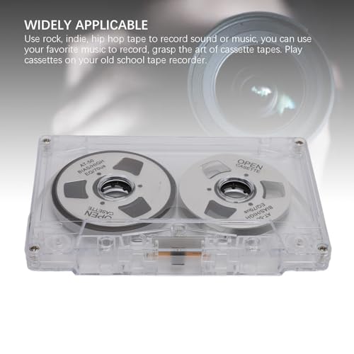 Reel to Reel Blank Cassette Tape, 50 Minutes Recording, Normal Bias Double Sided, Metal Sound Cassette Tape with Transparent Box (Silver) - Thumbnail 5