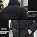 Mens Stand Collar Long Down Jacket Plus Size Winter Warm Padded Puffer...