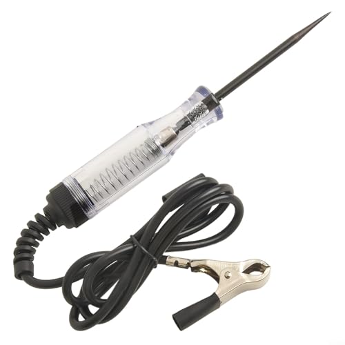 SiSinkal Comprobador de circuito CC 6V/12V con bombilla reemplazable de 3 W, luz de prueba de continuidad de sonda larga para detección de fallos del sistema eléctrico de coche, motocicleta, camión
