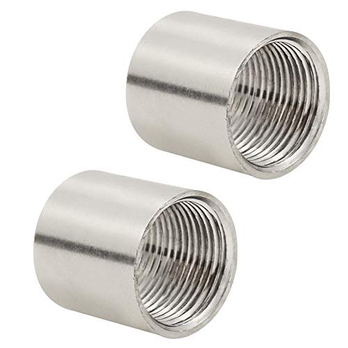 Flash Sale Buy 1 get 1 Beduan Stainless Steel Pipe Coupling, 1/2" x 1/2" Female Pipe Coupler Connector (Pack of 2)