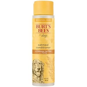 Burt’s Bees for Pets Oatmeal Dog Conditioner with Colloidal Oat Flour and Honey, Moisturizes and Softens Dry Dog Coats, pH Balanced and Fragrance-Free, 95% Natural Origin, 10 Fl Oz