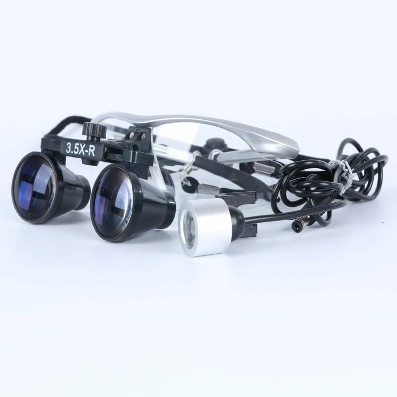 3W LED Medical Headlight Headlamp+2.5/3.5X Binocular Magnifier Loupes Surgery Dental Magnifying Glasses (2.5X)