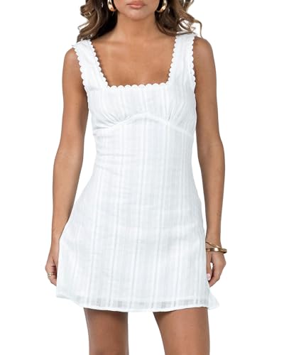 Robe débardeur à ourlet à volants et col carré au style bohème chic