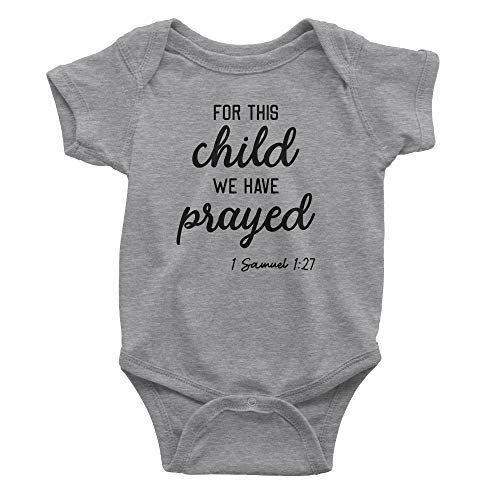 Image of Aprojes For This Child We Have Prayed Baby Bodysuit – Christian Baby Clothes