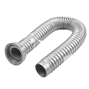 Eawfgtuw Abflussrohr für Küchenspüle, 58 mm, Abflussschlauch, PP-PVC-Material für Sanitärarmaturen und Ersatz oder Erweiterung der Waschmaschine (60 cm)