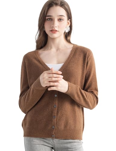 10 Best Cashmere Cardigans for Women That Elevate Any Outfit 4 Chanyarn Women's 100% Pure Cashmere Cardigan