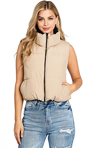 Love Tree Women's Juniors Water Resistant Synthetic Down Puffer Vest2