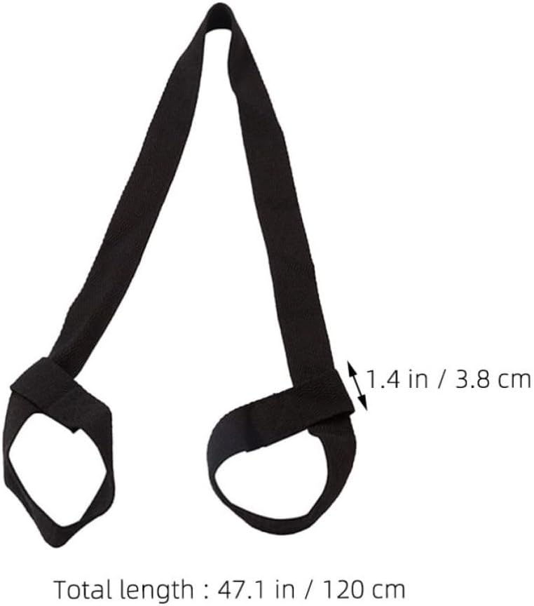 2pcs Adjustable Roller Skate Carrier Strap for Ski Boots and Yoga Mats | Black Polyester Sling, Convenient Handling, Strong Fixation for Transport