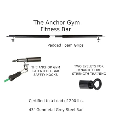 Anchor Gym Fitness Bar - Full Body Workout, Training Bar, Home Gym Equipment